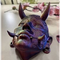 Японская маска Ханья Hannya oni mask 3D печать