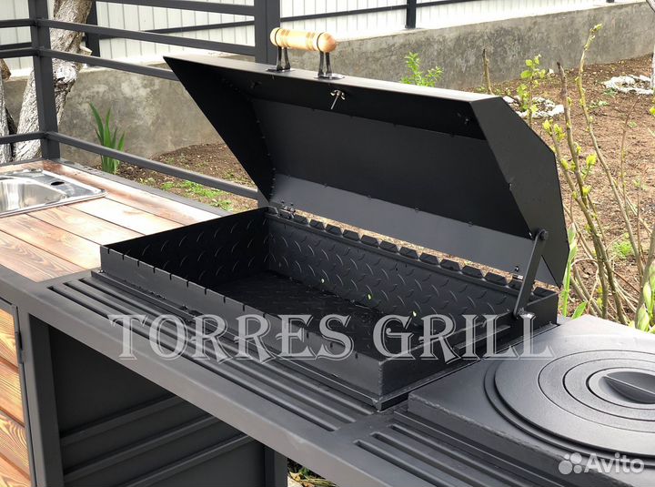 Мангал с крышей 4в1 угловой