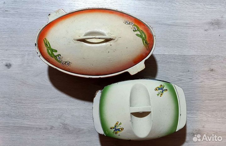 Чугунная гусятница и утятница СССР