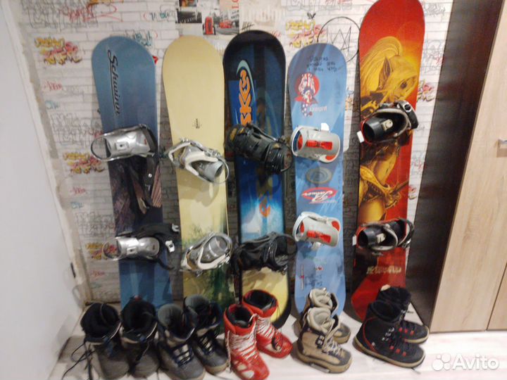 Сноуборды комплектами(доска, крепления, боты)