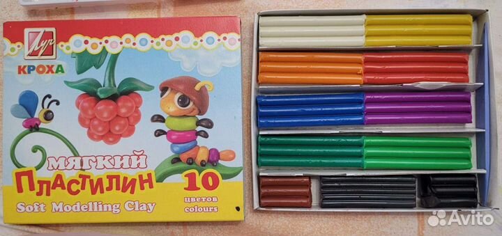 Пластилин мягкий 10 цветов