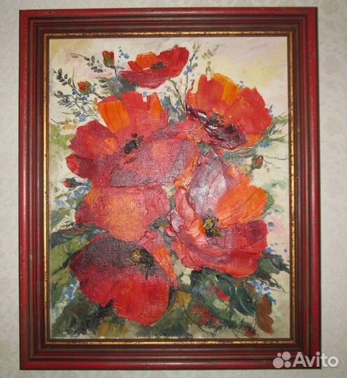 Картина холст масло 40х50 в раме. Гурар Л.И