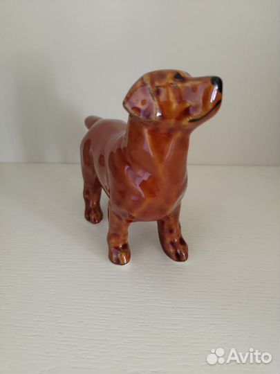 Фигурка, статуэтка собаки фаянс