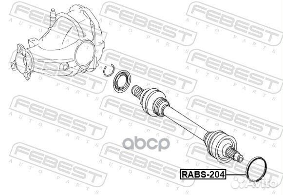 Кольцо ABS Chrysler 300C 3.5 04-12 rabs204 Febest