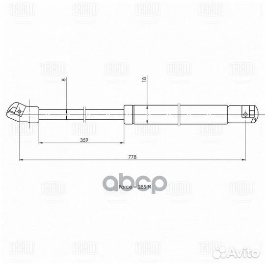Амортизатор капота VW golf VII (12) VAG 5G0 82