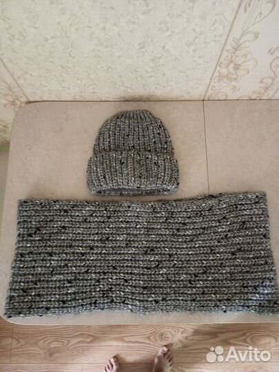Зимний комплект шапка и снуд