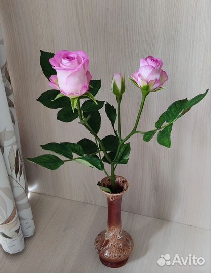 Роза ручной работы из полимерной глины