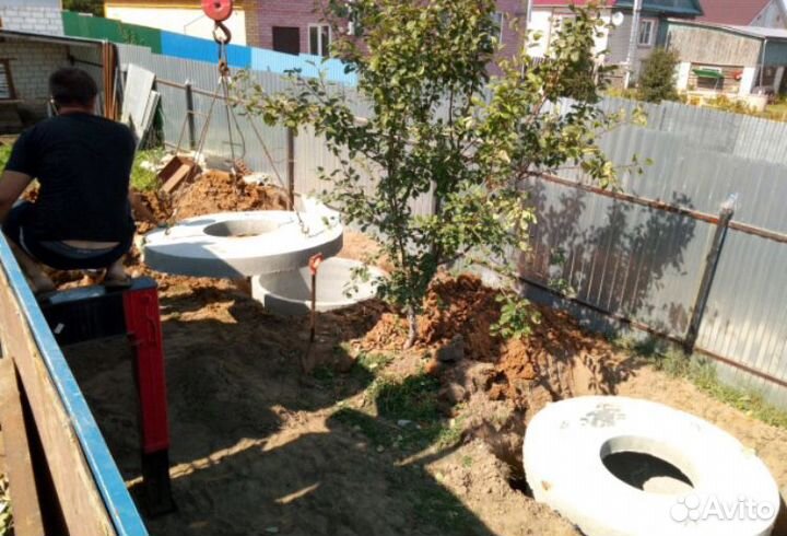 Выгребная яма из бетонных колец