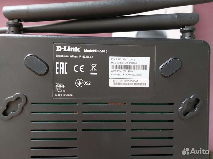 Wi-Fi роутер D-Link DIR-615 Black