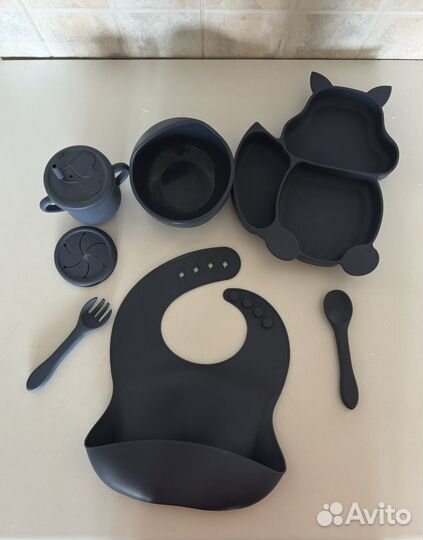 Набор детской силиконовой посуды