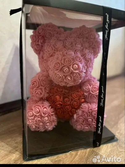 Подарок мишка из роз