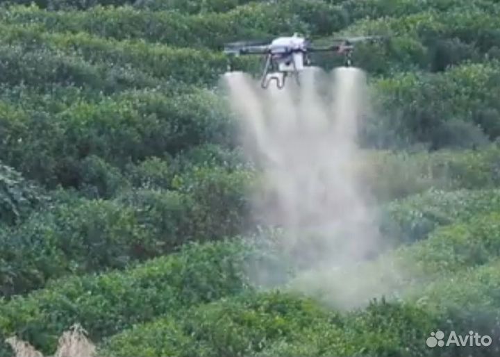 Обработка полей дронами, внесение сзр