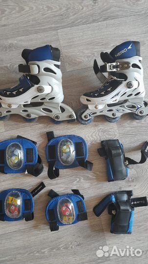 Роликовые коньки детские с защитой 31-34 размер