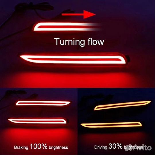 Катафоты LED в бампер Toyota/Lexus (3 Режима)