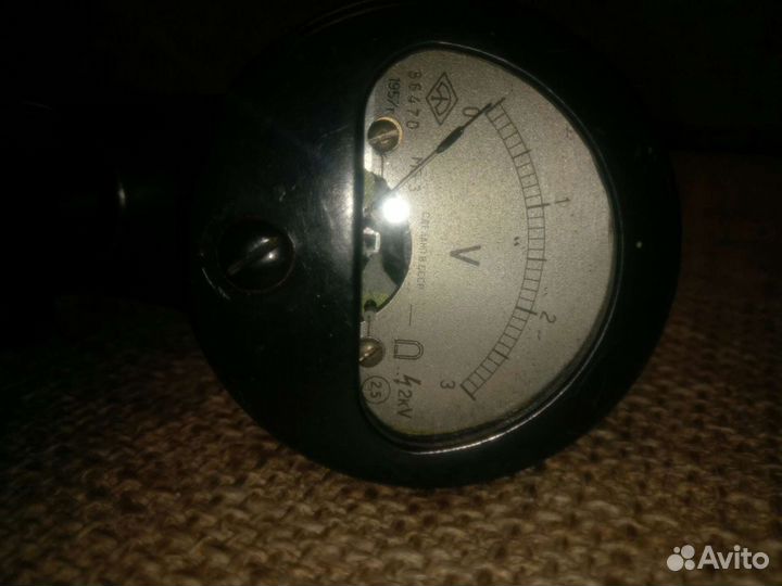 Щитовой вольтметр-нагрузочная вилка М5-3 1957Ретро