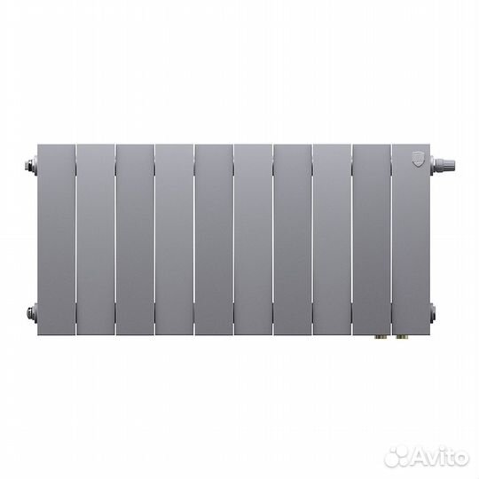 Радиатор Royal Thermo PianoForte Silver Satin 300 x10 VDR80 \ 10 секций \ с нижним правым подключени