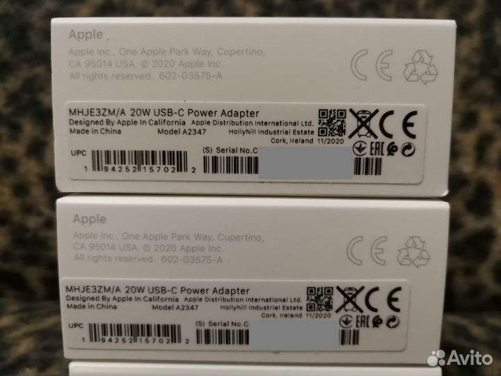Apple Адаптер USB Type C 20W Оригинал Новый