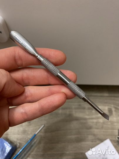 Акриловая пудра+стразы+лопатка