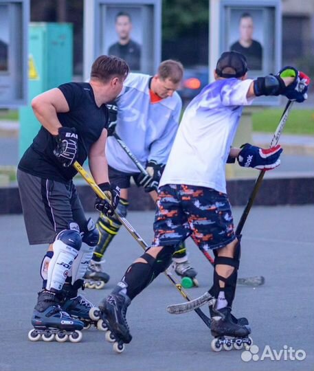 Ролики Seba, Коньки Bauer. Хоккей на асфальте