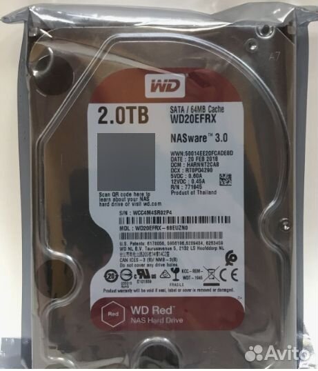 Новые ж\диски 1тб Seagate Exos 7E8, 2 тб WD Red