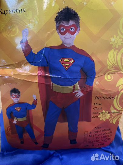 Детский костюм супермена с мышцами