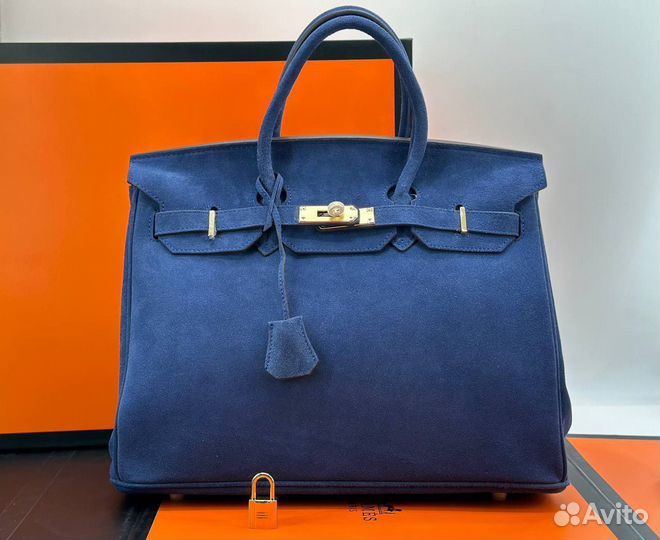 Сумка женская hermes birkin биркин 35 замш