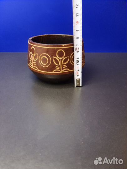 Вазочка дерево резьба винтаж СССР