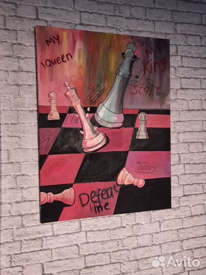 Картина акрилом на холсте большая