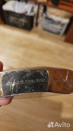 Фляжка металл+кожа Германия