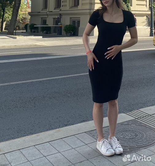 Платье женское черное zara