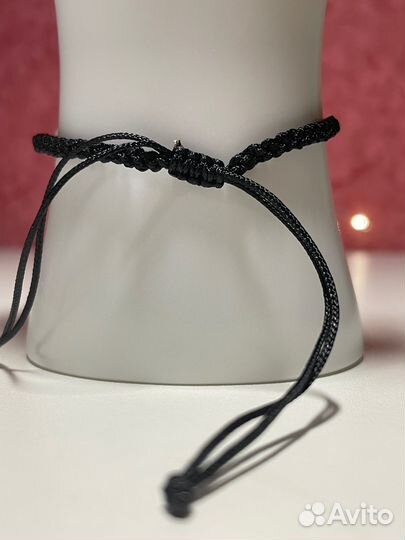 Парные браслеты с бусиной кошки