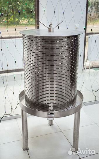 Гидропресс для отжима сока винограда, 90л (нерж)