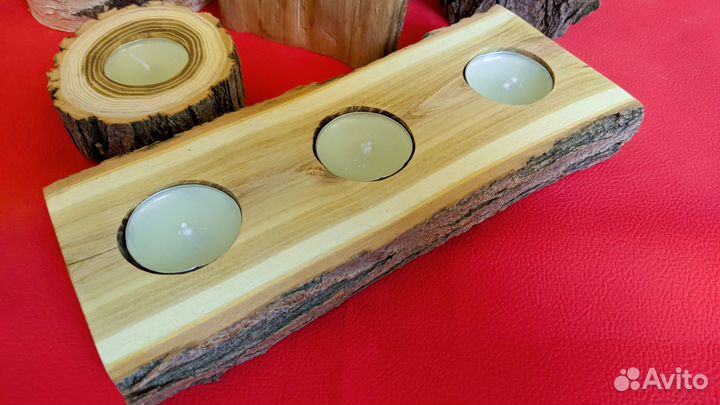 Деревянные формы для свечей/подсвечник из дерева
