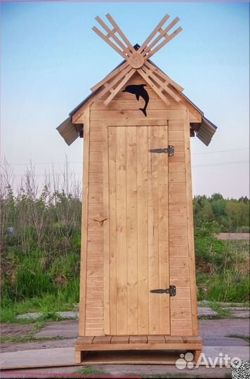 Дачный туалет деревянный ELE1008