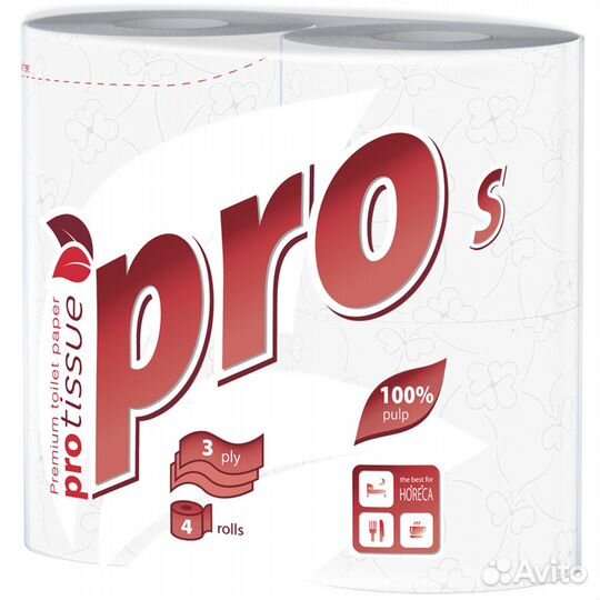 Туалетная бумага 4рул 2сл 18м PROtissue