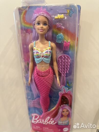 Barbie русалка длинноволосая фантазийная HRR00