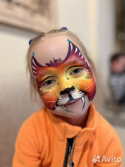 Аквагрим Грим на Хэллоуин Блеск-тату Неоновый грим