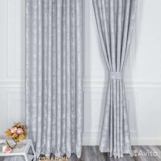 Портьеры мрамор Зарина Стальной шторы
