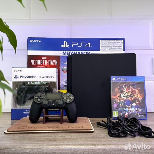 Sony PS4 Slim+ Sonic Forces+2 Джойстика