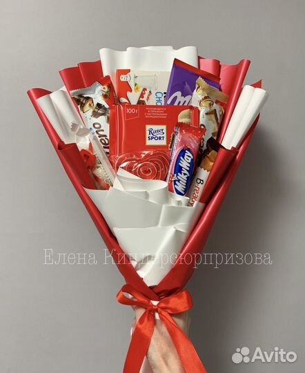 Сладкий букет из конфет