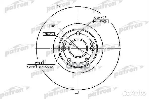 Диск тормозной передн renault: laguna II 01, L