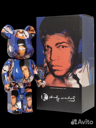 Фигура Bearbrick Andy Warhol's Muhammad Ali 1000%