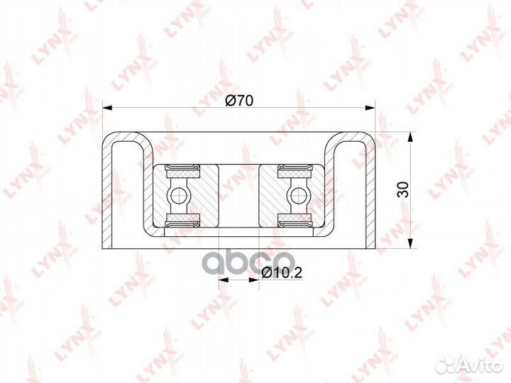 Ролик обводной приводного ремня PB7240 lynxauto