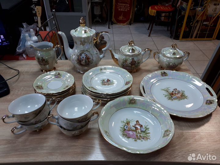 Чайный сервиз старая польша мадонна 24 предмета