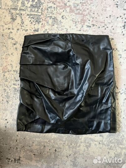 Кожаная юбка H&m