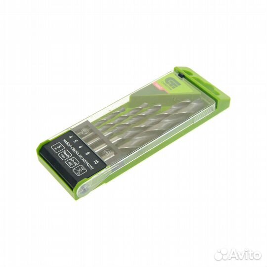 Набор сверл по металлу 4.0-10.0мм HSS (5шт.) сибрт