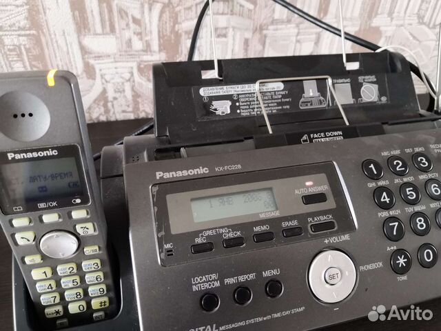 Факс с радиотелефоном Panasonic с плёнкой