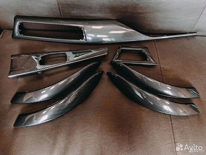 BMW F30 Аквапринт планок салона под карбон