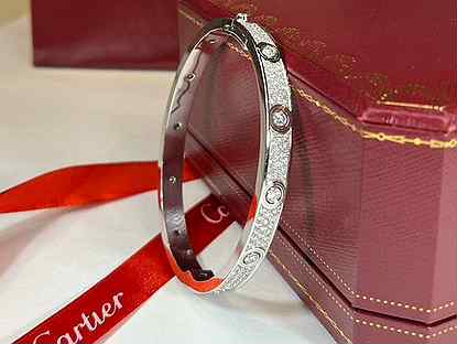 Браслет cartier love с бриллиантами