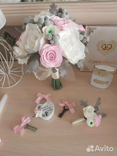 Букет невесты из полимерной глины